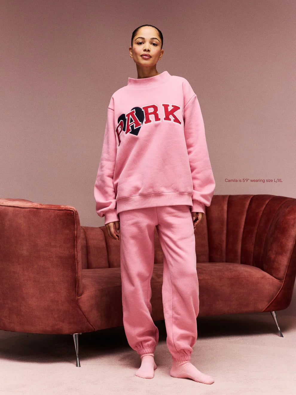 Jean Heart Varsity Mockneck