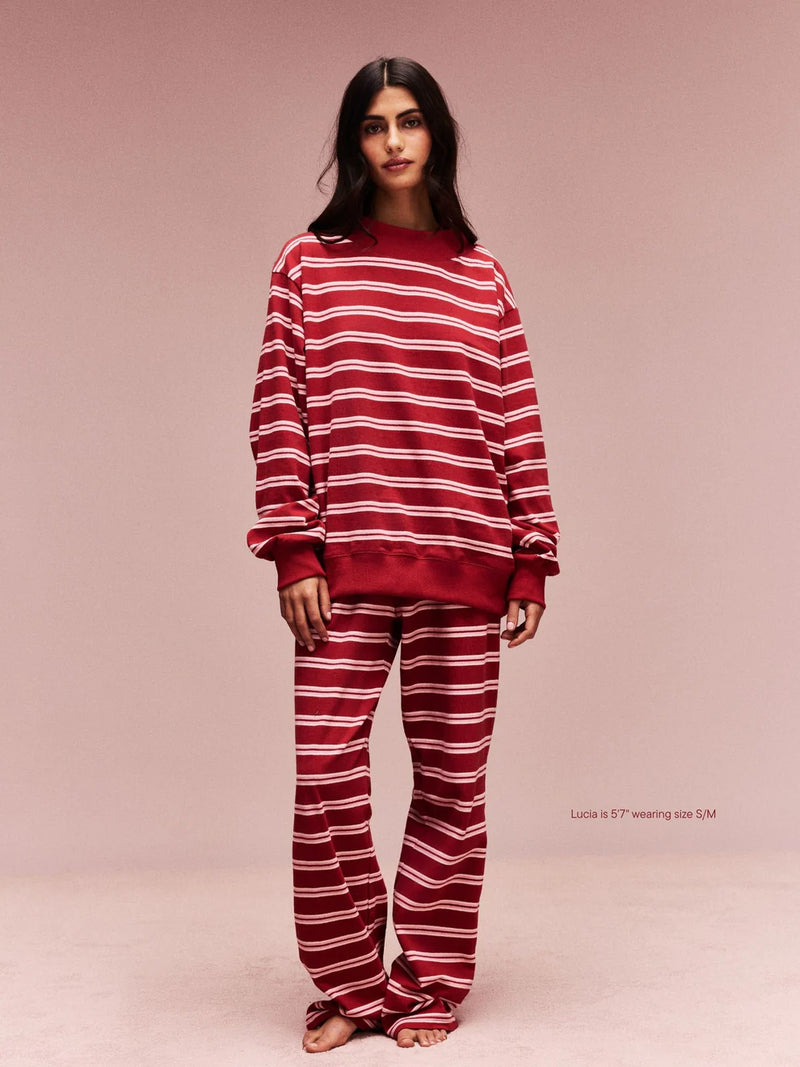 Striped Mockneck Pullover