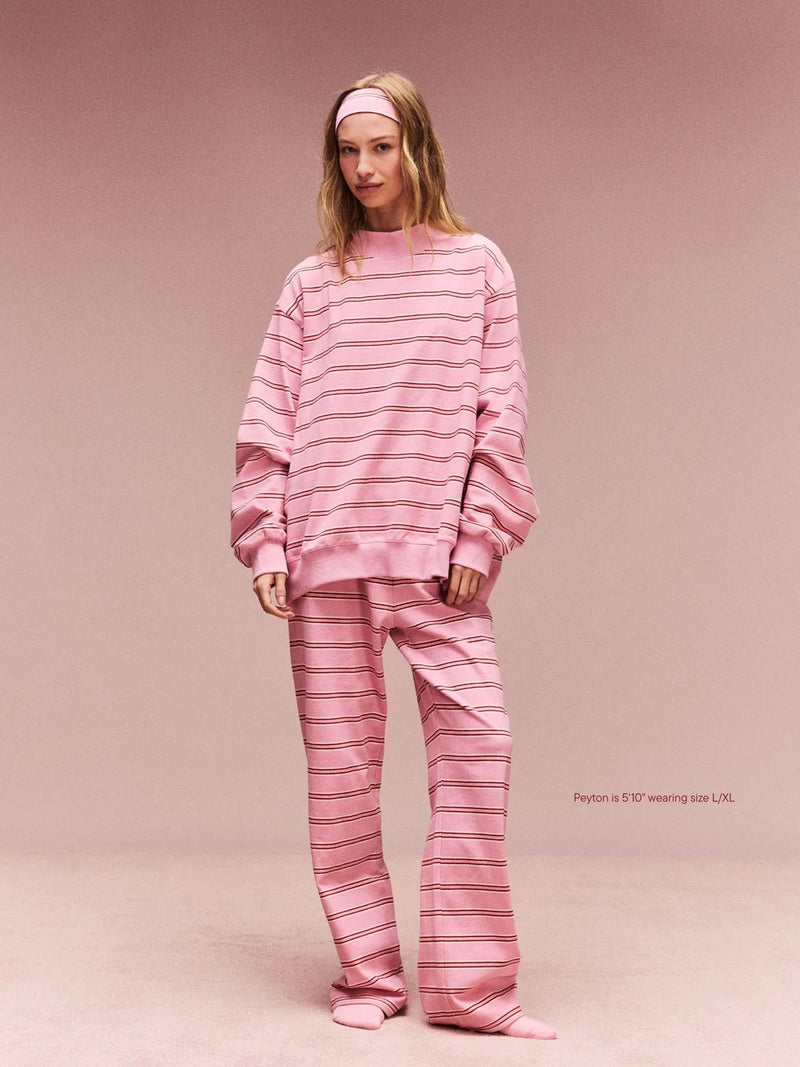 Striped Mockneck Pullover